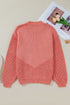 Cozy Pumpkin Motif Drop Shoulder Knit Sweater