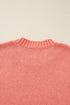 Cozy Pumpkin Motif Drop Shoulder Knit Sweater
