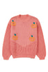 Cozy Pumpkin Motif Drop Shoulder Knit Sweater