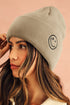 Cozy Ribbed Knit Cuffed Graphic Style Beanie