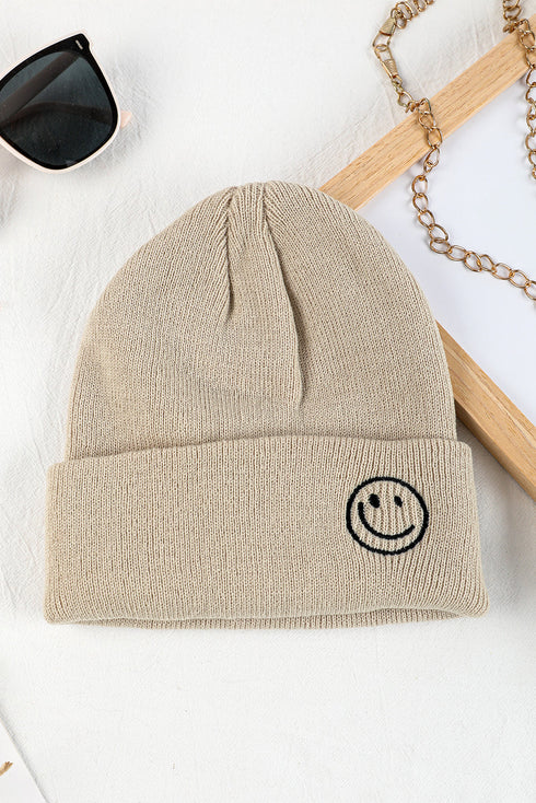 Cozy Ribbed Knit Cuffed Graphic Style Beanie