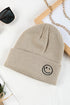 Cozy Ribbed Knit Cuffed Graphic Style Beanie