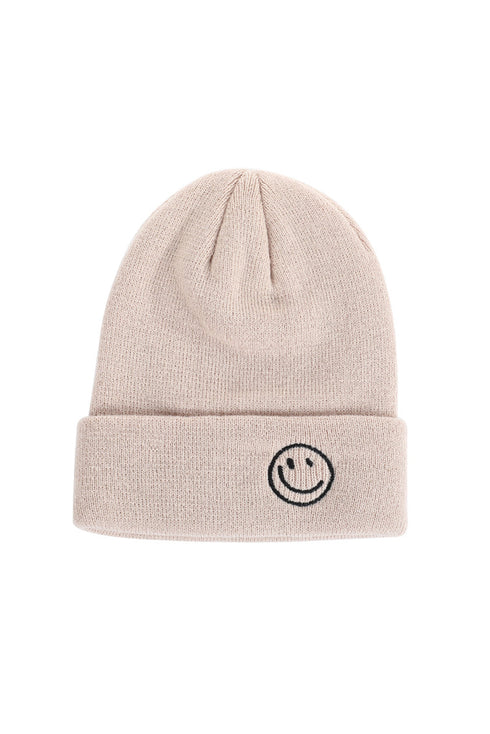 Cozy Ribbed Knit Cuffed Graphic Style Beanie
