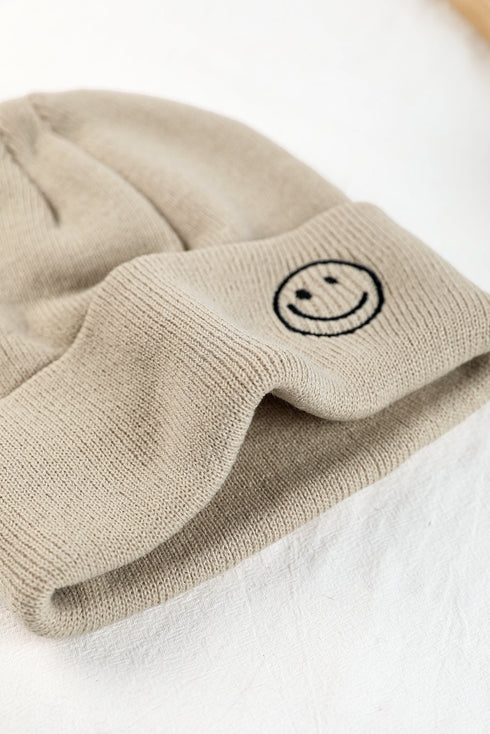 Cozy Ribbed Knit Cuffed Graphic Style Beanie