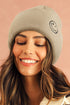Cozy Ribbed Knit Cuffed Graphic Style Beanie
