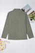 Cozy Ribbed Knit Long Sleeve Drop Shoulder Button Down Shacket