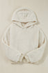 Cozy Ribbed Trim High Pile Sherpa Hoodie Pullover
