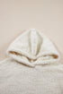 Cozy Ribbed Trim High Pile Sherpa Hoodie Pullover