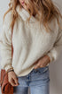 Cozy Ribbed Trim High Pile Sherpa Hoodie Pullover