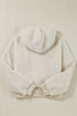 Cozy Ribbed Trim High Pile Sherpa Hoodie Pullover