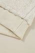 Cozy Ribbed Trim High Pile Sherpa Hoodie Pullover