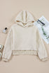 Cozy Ribbed Trim High Pile Sherpa Hoodie Pullover