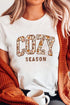 Cozy Season Floral Block Letter Graphic Tee