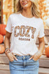 Cozy Season Floral Block Letter Graphic Tee