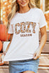 Cozy Season Floral Block Letter Graphic Tee