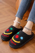 Cozy Sherpa Keep Smile Graphic Home Slippers