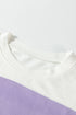 Cozy Striped Color Block Drop Shoulder Pullover Sweatshirt