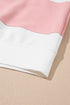 Cozy Striped Color Block Drop Shoulder Pullover Sweatshirt