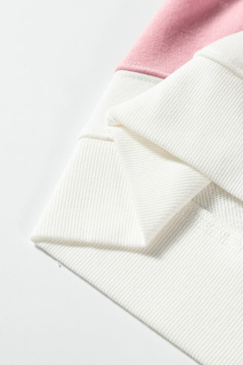 Cozy Striped Color Block Drop Shoulder Pullover Sweatshirt