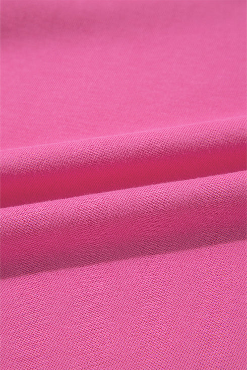 Cozy Textured Patchwork Color Block Round Neck Sweatshirt