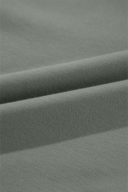 Cozy Textured Patchwork Color Block Round Neck Sweatshirt