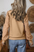 Cozy Textured Patchwork Color Block Round Neck Sweatshirt