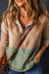 Cozy Textured Sherpa Quarter Zip Pocket Pullover