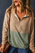 Cozy Textured Sherpa Quarter Zip Pocket Pullover