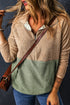 Cozy Textured Sherpa Quarter Zip Pocket Pullover