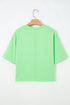 Crab Embroidered Patch Loose Fit Round Neck Tee