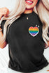 Cracking Heart Graphic Print Short Sleeve Cotton Blend Tee
