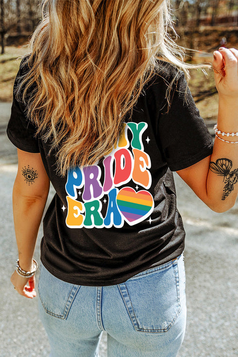 Cracking Heart Graphic Print Short Sleeve Cotton Blend Tee