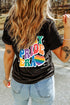 Cracking Heart Graphic Print Short Sleeve Cotton Blend Tee
