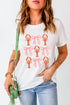 Crawfish Bow Graphic Print Short Sleeve Crew Neck Tee