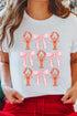 Crawfish Bow Graphic Print Short Sleeve Crew Neck Tee