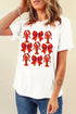 Crawfish Bow Print Short Sleeve Graphic Tee