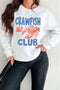 Crawfish Club Graphic Print Crew Neck Sweatshirt