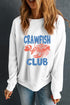 Crawfish Club Graphic Print Crew Neck Sweatshirt