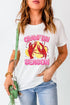 Crawfish Graphic Print Short Sleeve Crew Neck Tee