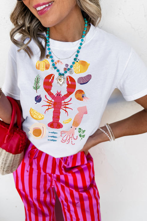 Crawfish Graphic Short Sleeve Crewneck Tee