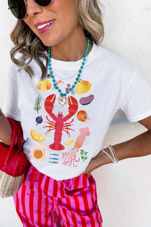 Crawfish Graphic Short Sleeve Crewneck Tee