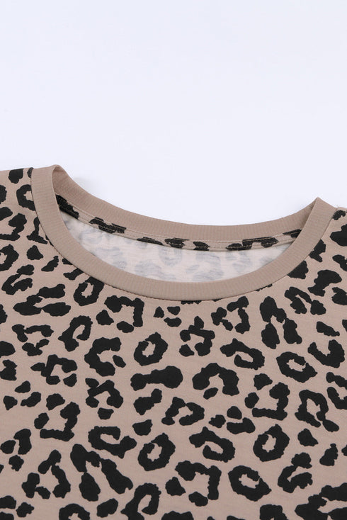 Crew Neck Camo Side Split T-Shirt
