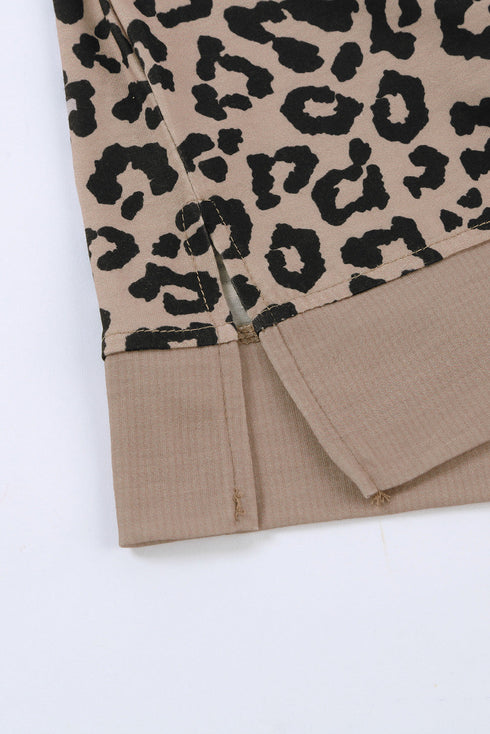 Crew Neck Camo Side Split T-Shirt