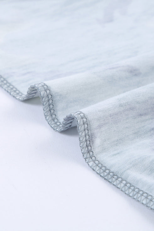 Crew Neck Camo Side Split T-Shirt