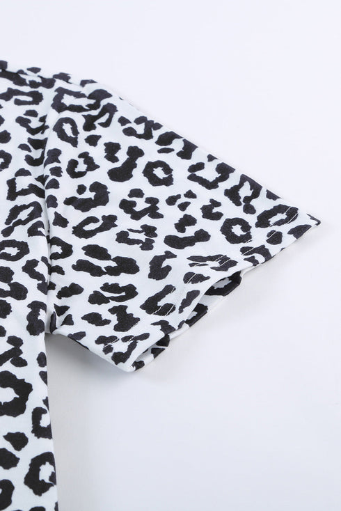 Crew Neck Camo Side Split T-Shirt