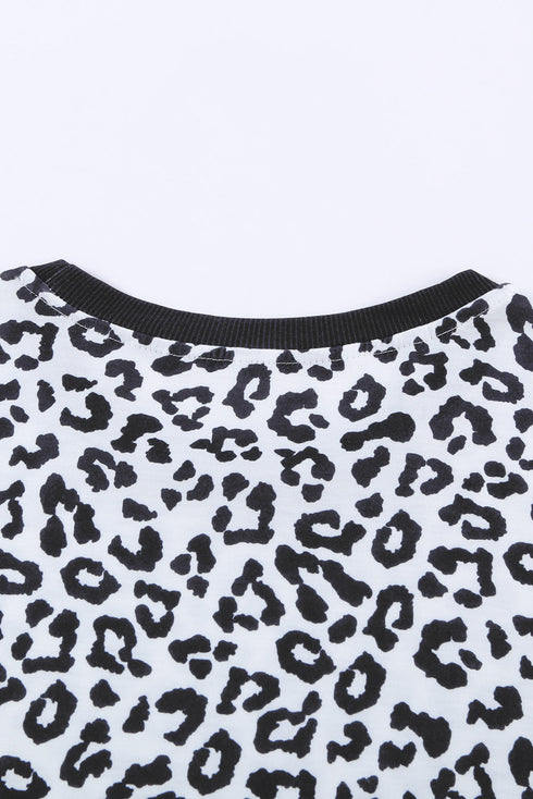 Crew Neck Camo Side Split T-Shirt