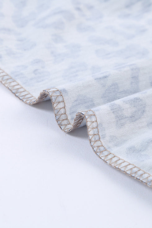 Crew Neck Camo Side Split T-Shirt