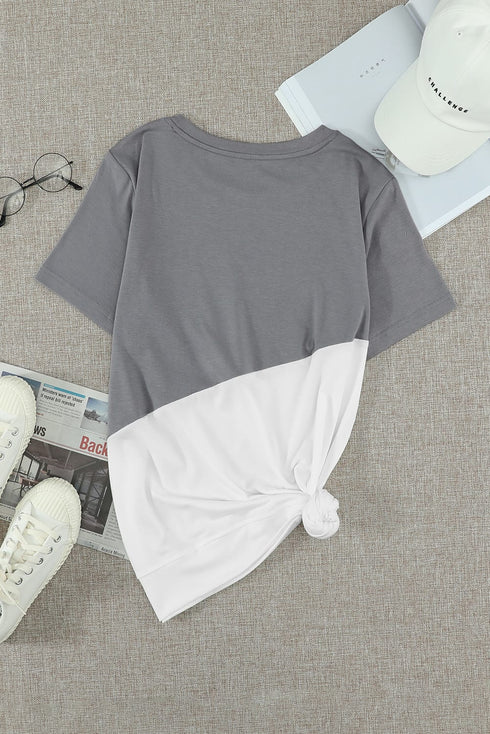 Crew Neck Colorblock Tee