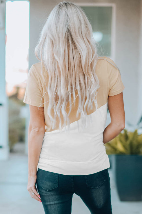 Crew Neck Colorblock Tee