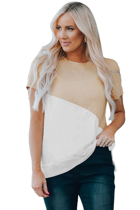 Crew Neck Colorblock Tee